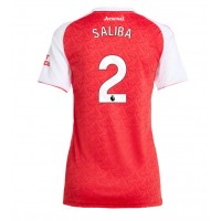Arsenal William Saliba #2 Domáci Ženy futbalový dres 2025-26 Krátky Rukáv